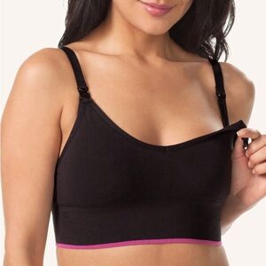 NWT Leading Lady Black and Pink Women's Bra Size 5X (see pictures for sizing)